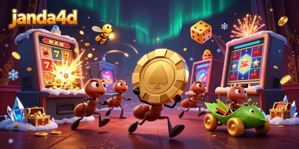 Janda4d menghadirkan tim semut 3D melaksanakan pencurian chip poker bernilai tinggi di kasino yang ramai.