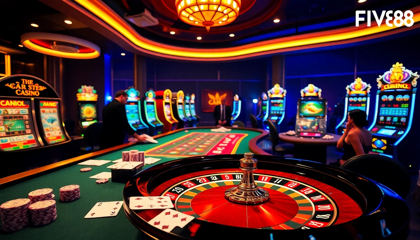Experience the thrill of FIVE88 with vibrant casino games and exciting bets.