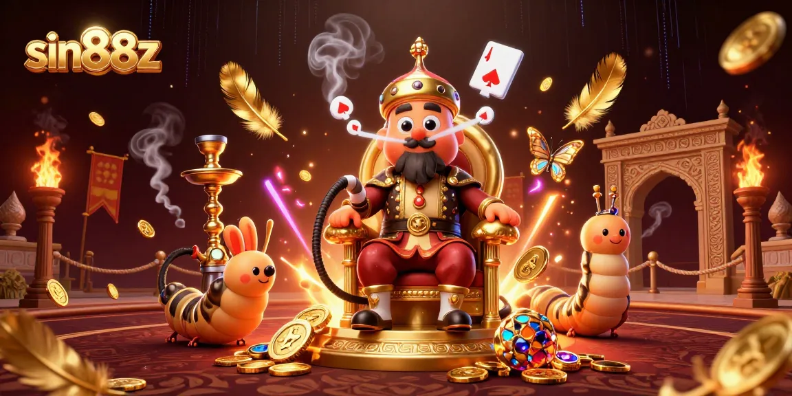 Experience sin88z with vibrant poker symbols and gold coins in this captivating casino scene.