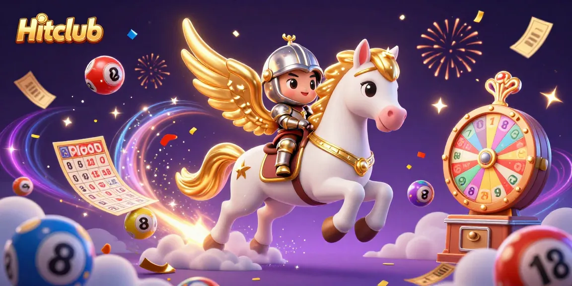 Win big with Hitclub in a vibrant 3D casino scene filled with dynamic gaming elements