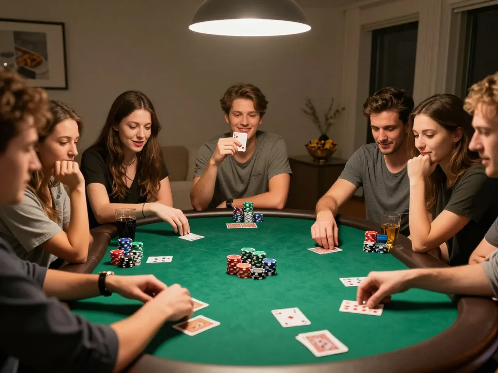 Play poker with friends at home while enjoying ดูหนังออนไลน์ in a cozy atmosphere.