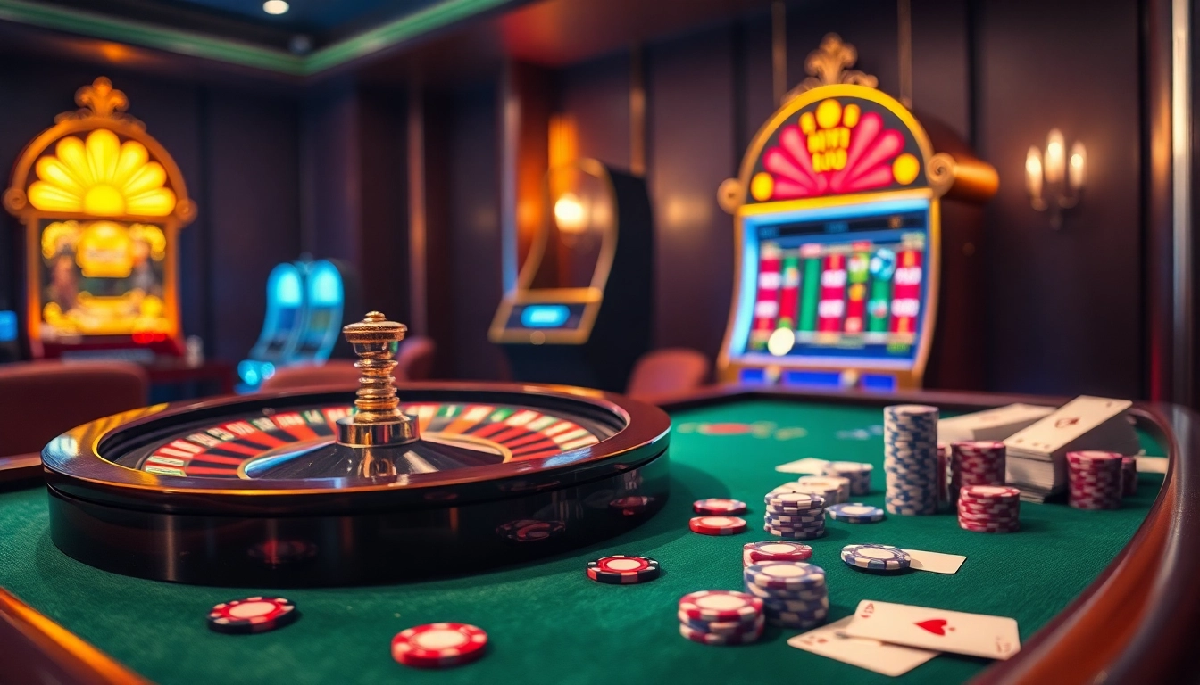 The hidden wiki site showcases an exciting casino scene with colorful chips and a spinning roulette wheel.