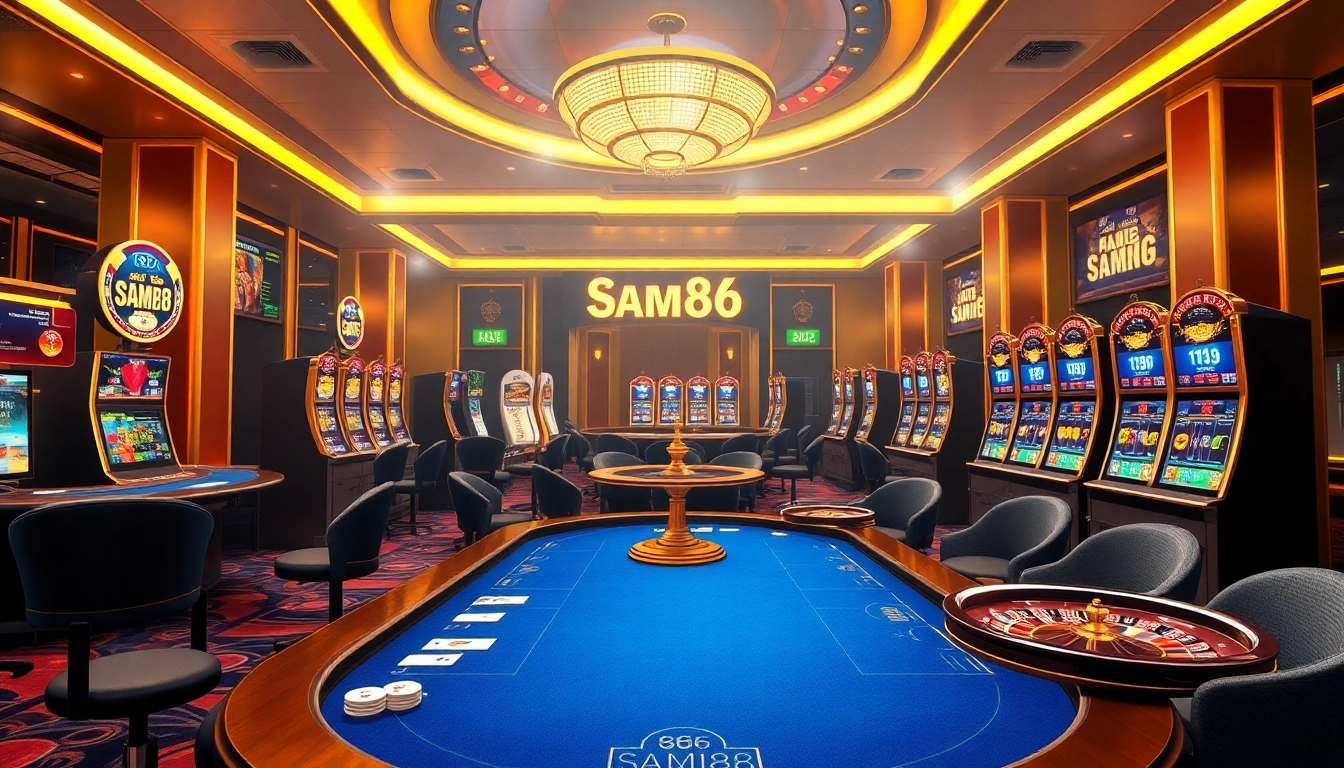 Experience the excitement of gambling with Sam86 at a vibrant online casino.